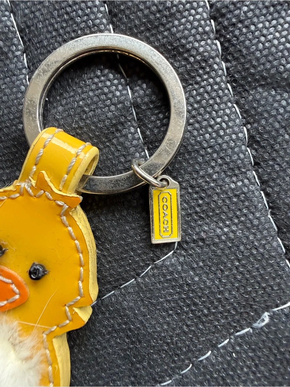 Coach Yellow Chick Key Charm with Silver Hardware - Picture 3 of 3